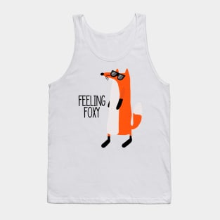 Feeling Foxy, Funny Cute Fox in Sunglasses Tank Top